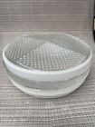 Vintage Flush Mount Glass Ceiling Light Shade Round Drum Clear White Pointed