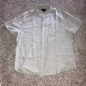 Camisa con botones Lucky Brand para hombre talla grande manga corta gris - Imagen 1 de 5