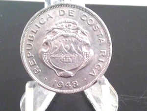 CIRCULATED 1948 50 CENTAVOS COSTA RICAN COIN(61023)..... - Picture 1 of 3