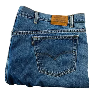 Levi Strauss & Co Blue 545 Ct 5 Pocket Cotton Jeans Loose Fit Made in USA 52X32 - Picture 1 of 4
