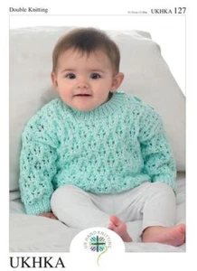 UKHKA127 CARDIGAN & PULLOVER Strickmuster DK 12" - 20" 31cm - 51cm - Bild 1 von 3