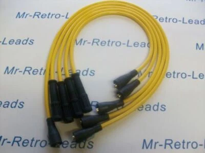 YELLOW 8MM PERFORMANCE IGNITION LEADS FOR RITMO ABARTH ARGENTA MIRAFIORI 131 132 - Image 1 of 3