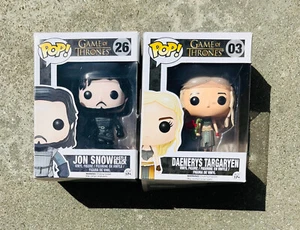 Jon Snow Castle Black 26 and Daenerys Targaryen 03 GOT Game of Thrones Funko Pop - Picture 1 of 1
