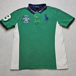 Polo Ralph Lauren Polo Shirt Boys 10-12 Medium Big Pony #3 Ocean Challenge - Picture 1 of 9