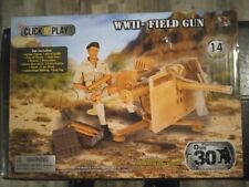 Click N’ Play WWII Field Gun 5 Piece Set Military Action Figures & Army Toys-NEW