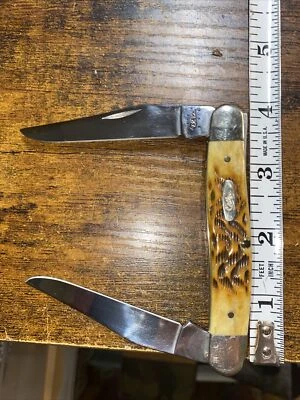 2003 Case XX Bone Stag Muskrat Knife - Image 1 of 4