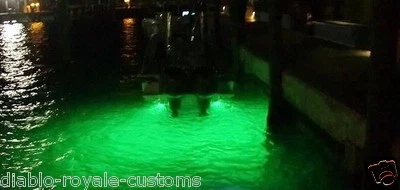 BOATPLUGLIGHT.COM GREEN LED GTY UNDERWATER FISHING DROP LIGHT BOAT DOCK NIGHT FISHING LED LIGHT