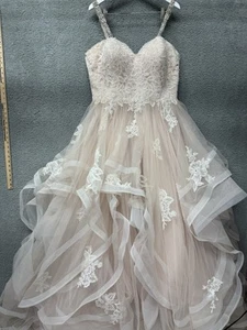 Stella York Ivory Beaded Ball Gown Women's Size 24 POG - Picture 1 of 11