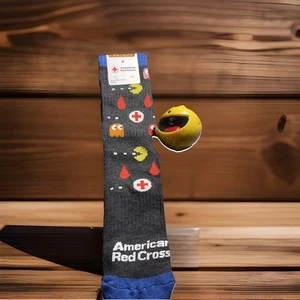 NEW! Collectible Red Cross X Pac-Man Socks + Gashapon Toy   - Picture 1 of 3