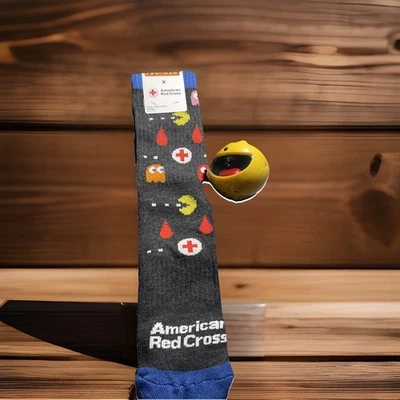 NEW! Collectible Red Cross X Pac-Man Socks + Gashapon Toy   - Image 1 of 3
