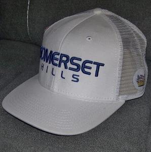 NEW PUKKA Mesh Trucker Golf Cap Hat SOMERSET HILLS COUNTRY CLUB White Adjustable - Picture 1 of 7