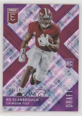 2018 Elite Draft Picks Aspirations Purple Variation /99 Bo Scarbrough Rookie RC - Image 1 of 2