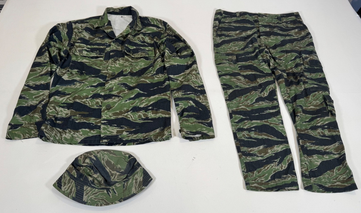 1960s US ARMY vietnam tiger stripe ビンテージ Vintage 1960s Tiger Stripe Camo Jacket/Pants Set Size Small
