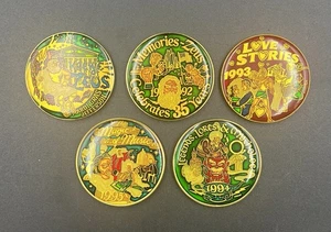 Set Vintage Martedì Grasso Krewe of Zeus Cloisonne Doubloon Bronzo 1991-1995 - Foto 1 di 12