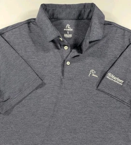 Rhoback Polo Shirt Mens Large Annapolis Blue Heather Performance Stretch Golf - Picture 1 of 10