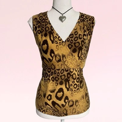 Camiseta sin mangas vintage años 90 y2k animal print cyber fairy grunge club caprichoso gótico XL Foto 1 de 4