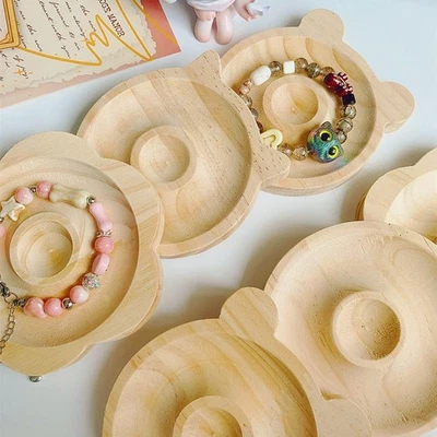 1шт деревянный бисер дизайн доска ювелирных изделий лоток для браслетов и ожерелий - Изображение 1 из 4