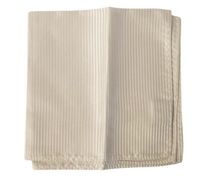 NWT John W. Nordstrom White w Tonal Stripes Silk Pocket Square Handkerchief - Picture 1 of 2