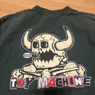 Independent x Toy Machine T-Shirt Mens Small S Green Graphic Logo Skater Stain* - Image 1 of 4