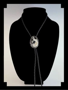 Handcrafted Sterling Silver and White Buffalo Tie - Picture 1 of 7