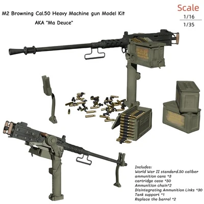 1/16 WWII M2 Browning Cal.50 Heavy Machine Gun AKA "Ma Deuce" Tank Mount Model - Image 1 of 4