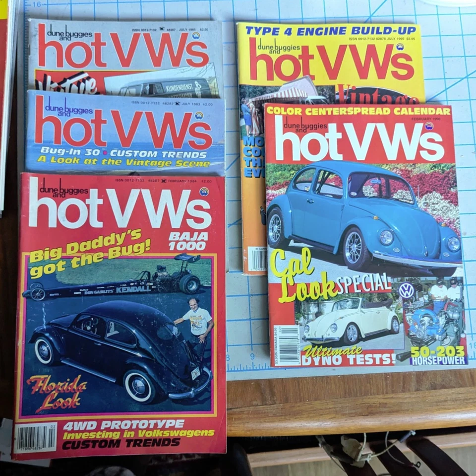 Vintage  Lot of 5 Dune Buggies & Hot VWs Magazine Volkswagen Sand Rails Cal Look - Image 1 of 1