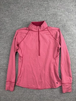 Pullover Mountain Hardwear para mujer rosa mediano cuarto cremallera manga larga mecha.Q Foto 1 de 4