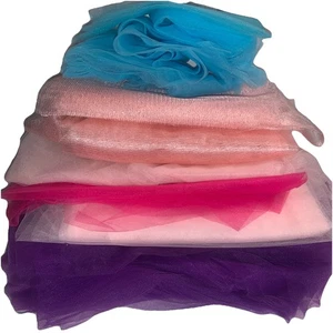 Tüll gemischt Reste/Gardage Konvolut 7 Stück gemischte Ausführungen - Bild 1 von 5