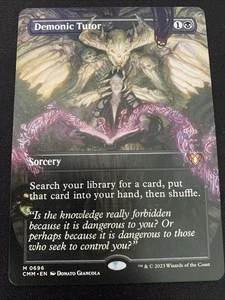 Demonic Tutor (Borderless) Commander Masters Regular - Picture 1 of 2