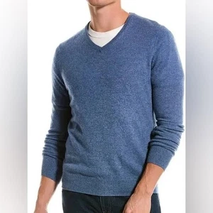 Banana Republic Herren Pullover blau 100% extrafeine Merinowolle V-Ausschnitt Academia M - Bild 1 von 8