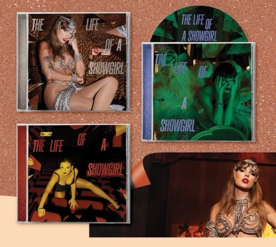 Taylor Swift – Life of a Showgirl 🔥 3 Exclusive LTD EDT CDs w Posters RARE🪩 💿 - Image 1 of 4