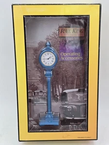 MTH 30-1085 Die-Cast Operating Street Clock O-Gauge NEW - Blue Comet Color - Picture 1 of 12