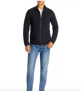 The Men's Store Bloomingdale's Gr. M schwarz Wolle-Kaschmir-Mischung durchgehender Reißverschluss Strickjacke - Bild 1 von 5