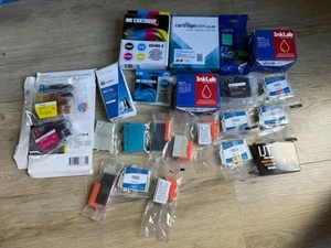 Job Lot Ink Cartridges Ink Lab IJT Black Colour Epsom Yellow Cyan - Afbeelding 1 van 9