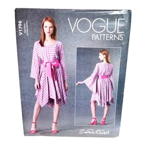 Vogue 1796 Zandra Rhodes Dress & Belt Handkerchief Hemline Pattern Lrg-XLG- XXL - Picture 1 of 1