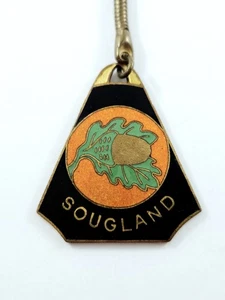 Keyring - Sougland - Foundries by Sougland Metal Enamelled 1960s Vintage - Picture 1 of 3