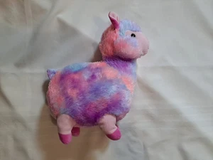Llama Kelly Toy Plush Stuffed Animal 12" Alpaca Tie Dye Pink Purple Blue - Picture 1 of 3