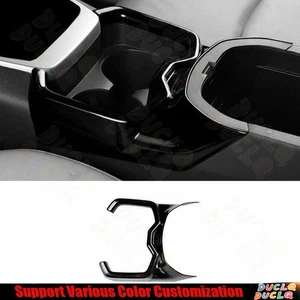 Marco de ajuste de taza de agua de control central 1 pieza para Toyota RAV4 2019-2024 negro brillante - Imagen 1 de 7
