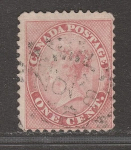 1859 CANADA 1c Pale Rose QV SG 29 Used £50 - Bild 1 von 2