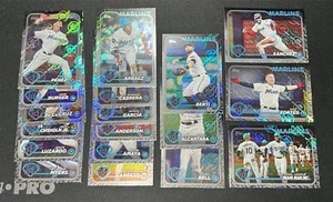 2024 Topps Montgomery Club MIAMI MARLINS HOLO FOIL STAMPED TEAM SET 18 CARDS - Picture 1 of 1