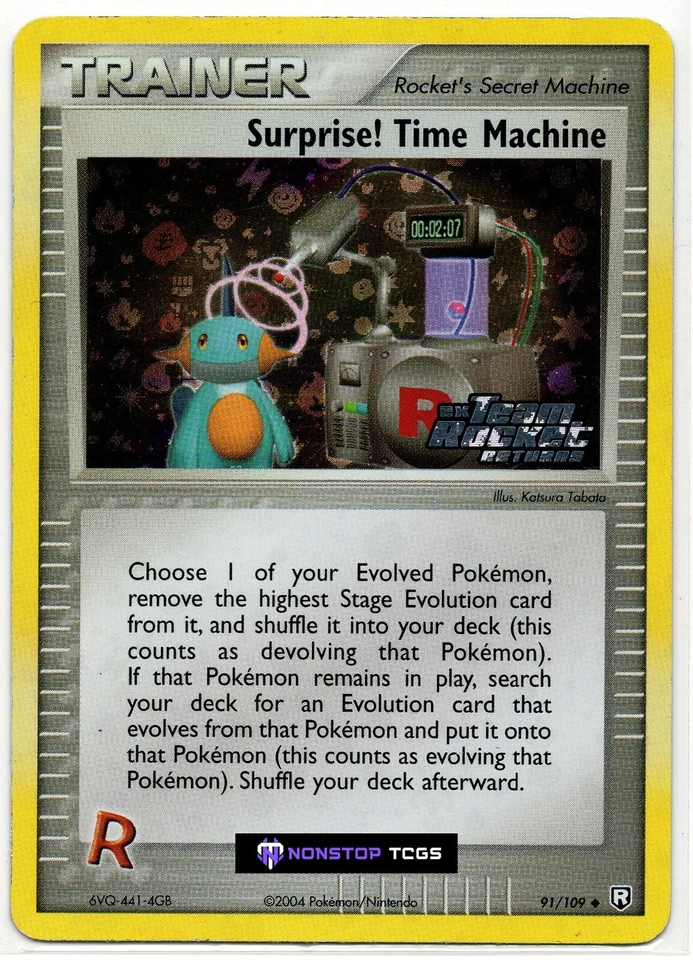 Surprise! Time Machine 91/109 Pokemon TCG Team Rocket Returns Reverse Holo - Image 1 of 1