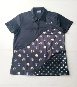 NWT RUSSELUNO GOLF POLO T-SHIRT MEN'S Black Space Theme L 27.2 x W 20 - Bild 1 von 14