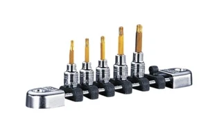 NEPROS 1/4" TORX BIT STECKSCHLÜSSELSATZ 5-teilig (T10 ~ T27) NTQ4T05A HERGESTELLT IN JAPAN - Bild 1 von 3