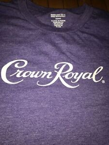 Crown Royal Promotional T Shirt Mens Large Liquor Purple Whiskey Bourbon Size L