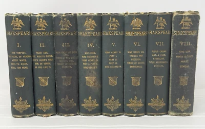 1884 Shakespeare's Works in 8 Volumes - Handy Edition - Belford Clarke COMPLETE - Image 1 of 4
