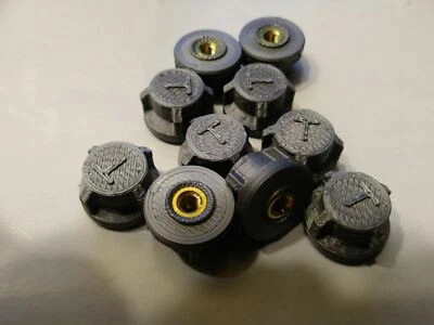 12 PACK Pro-Line Compatible Body Mount Thumb Screw Nuts RC 3D Print W/  4 Studs  - Image 1 of 4