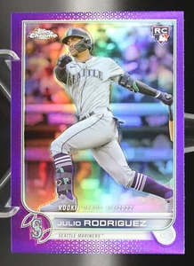 Julio Rodriguez - 2022 Topps Chrome Update Purple Refractor #USC165 RC - Seattle - Picture 1 of 2