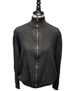 Hugo Boss full zip black sweater virgin wool XXL - Picture 1 of 6