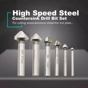 6tlg.Senker Senkbohrer Versenker Holz Metall HSS Kegelsenker 6,3-20,5mm Set DHL - Bild 1 von 14