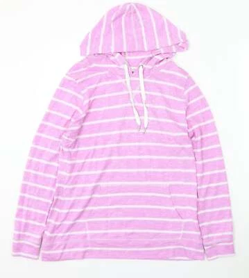 Suéter con capucha Active para mujer púrpura a rayas viscosa talla 12 Foto 1 de 4